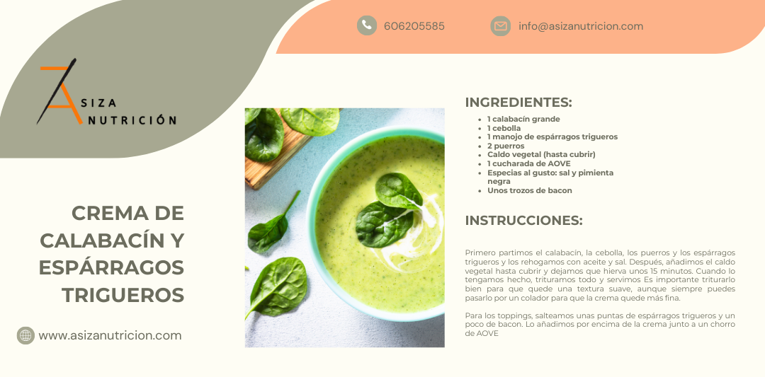 Crema de Calabacín y Espárragos trigueros