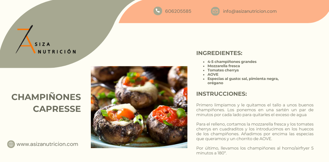 CHAMPIÑONES CAPRESSE ASIZA NUTRICIÓN