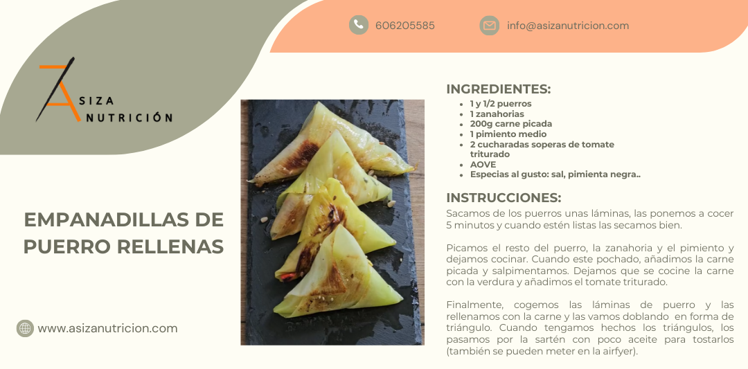 Empanadillas de puerro rellenas