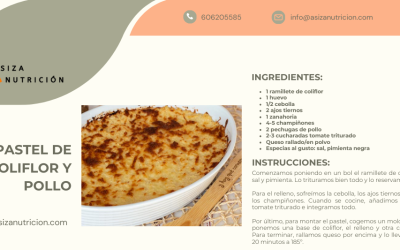 Pastel de coliflor y pollo