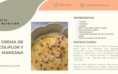 Crema de coliflor y manzana