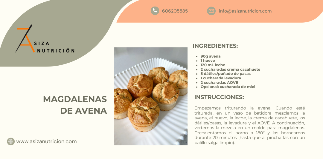 Magdalenas de avena