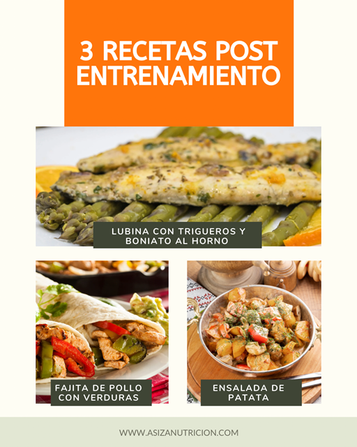 3 Recetas post-entrenamiento